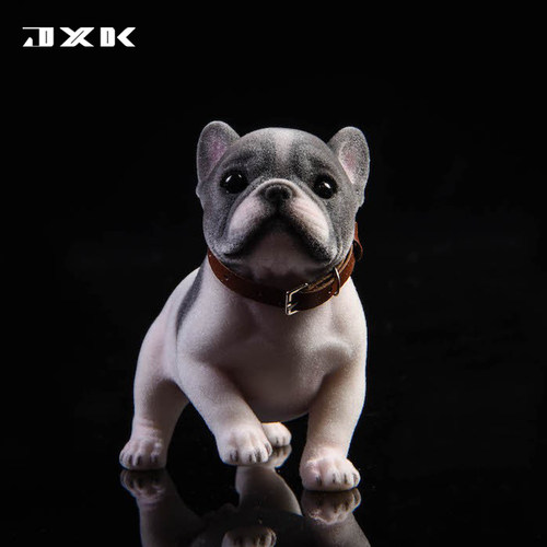 JXK植绒毛版法国斗牛犬模型