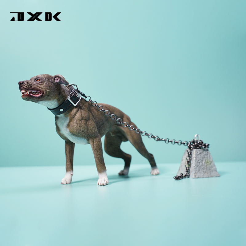 现货 JXK1/6 比特犬仿真动物模型凶猛犬摆件狗狗手办搭配兵人偶 模玩/动漫/周边/娃圈三坑/桌游 手办/手办景品 原图主图