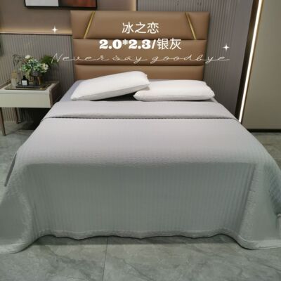 红知了冰之恋凉席一面冷感纤维一面莱赛尔天丝2×2.3米北冰洋床盖