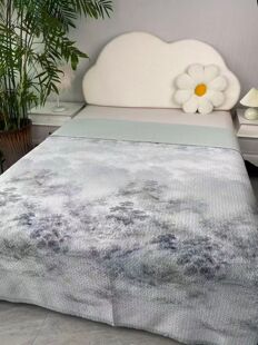 正品青苹果星洛砂洗毯88锦纶12氨纶商场高温砂洗床盖一面凉感天丝
