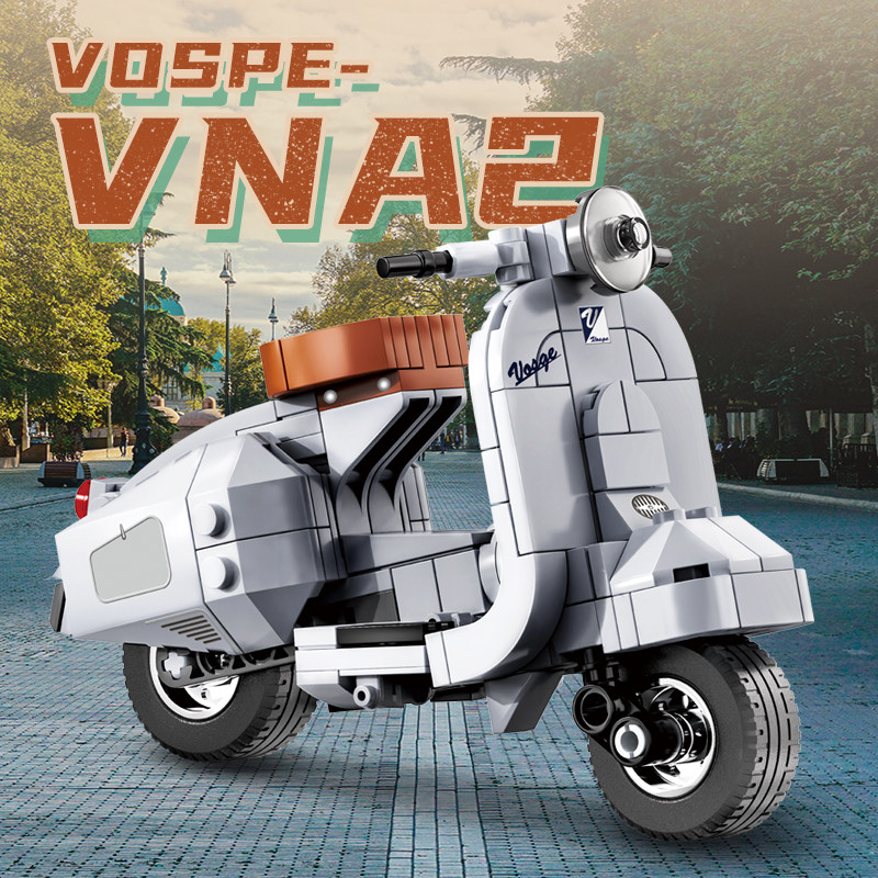 VOSPE-VNA2经典摩托益智拼装积木模型6岁7岁儿童拼砌玩具开智6121图片