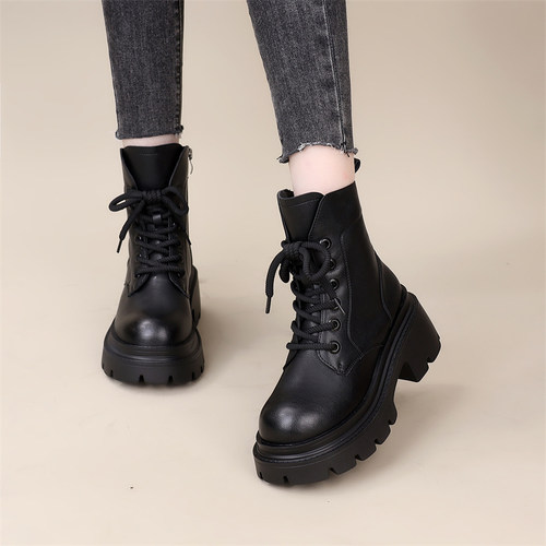 2025新款马丁靴春秋单靴真皮短靴