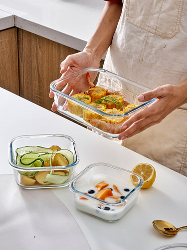 长方形耐热玻璃蒸碗微波炉专用碗