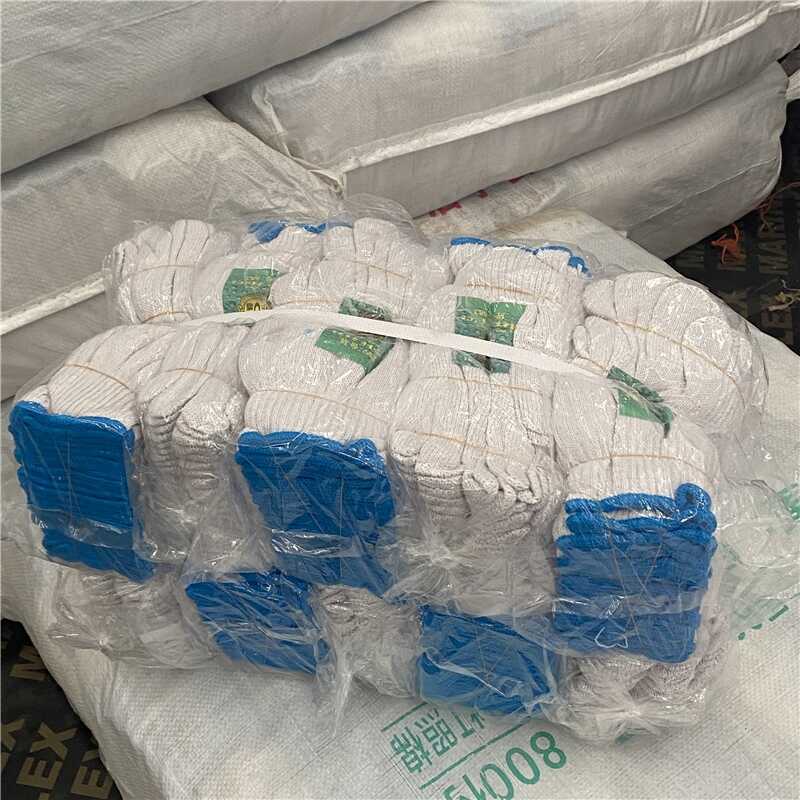 防护劳保白色耐磨干活棉线手套