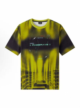 李宁 LNG都市机能系列量子超算扎染满印平纹男子短袖T恤 FABC002