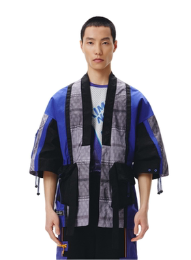 李宁 LNGx鬼灭之刃联名款文字印花撞色男女同款短款风衣FFBB001