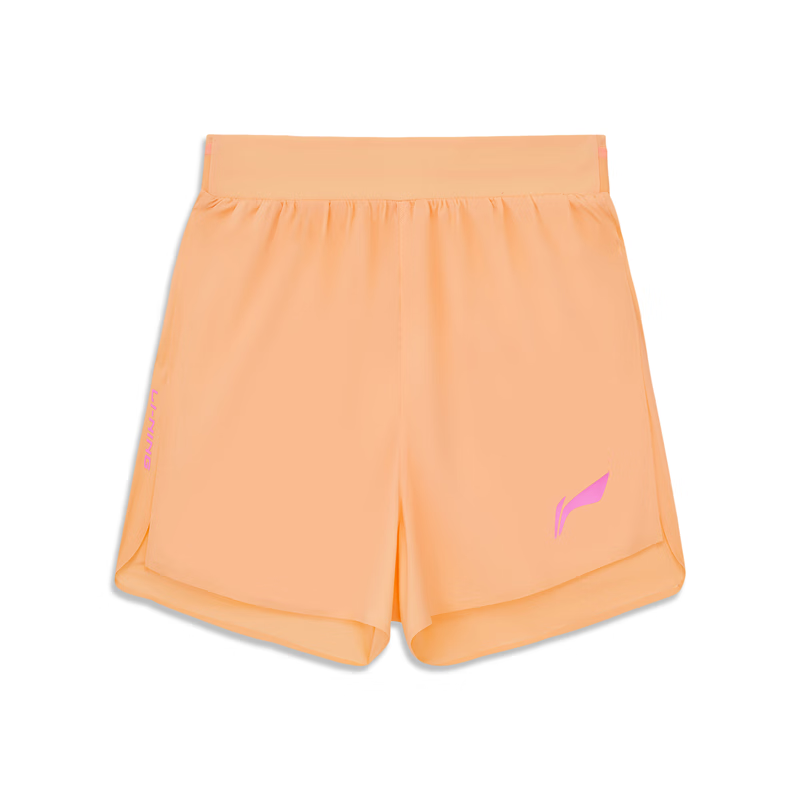 李宁运动短裤女子2024春季跑步系列纯色透气宽松百搭短裤AKSU004