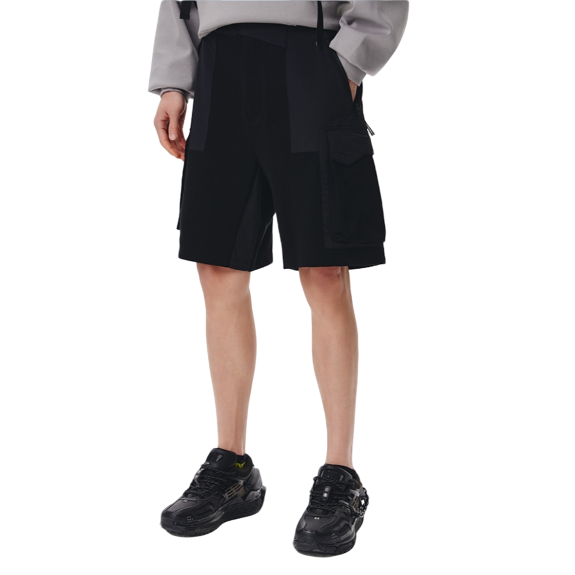 李宁 LNG都市机能系列薄款针梭织拼接插扣男士五分短裤 FHBB010,运动服/休闲服装,运动中长裤／短裤,淘宝优惠券,粉丝福利购,淘宝优惠卷