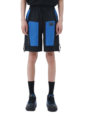 李宁 LNG未来玩家系列男士撞色针梭织夏季休闲运动短裤 FHBB018