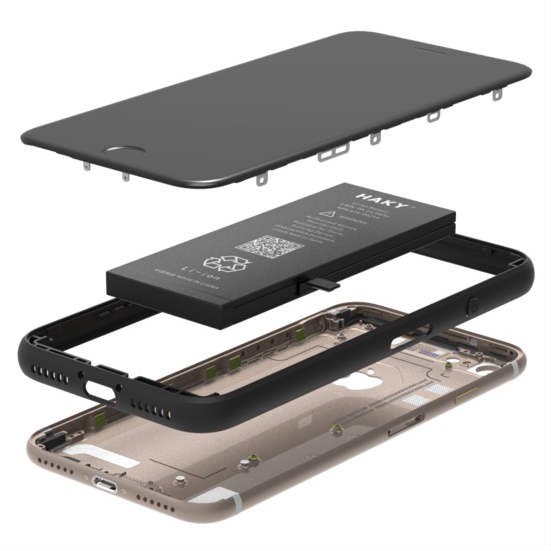 苹果 iphone 6sp 7 plus 8 适用 魔改 装 加厚电池 保护壳 攻城师