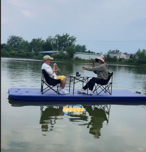 2米 4米牛筋塑料平板渔船撒网钓鱼船下网平台捕鱼养殖打捞鱼船