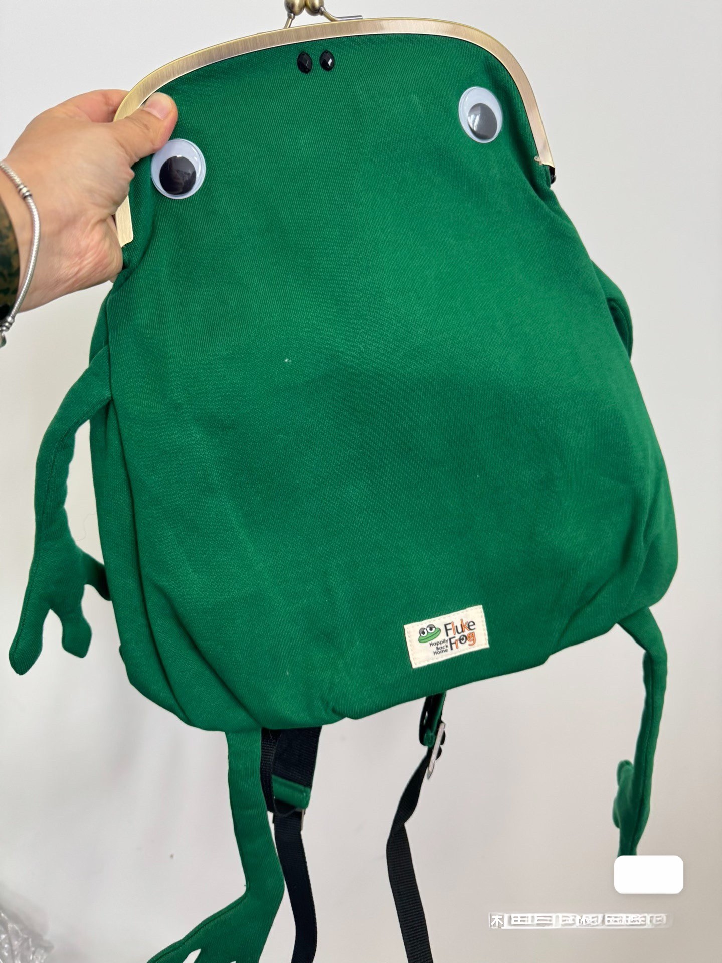全新现货 日本GYM Fluke Frog 青蛙休闲双肩背包 墨绿色 正品保证