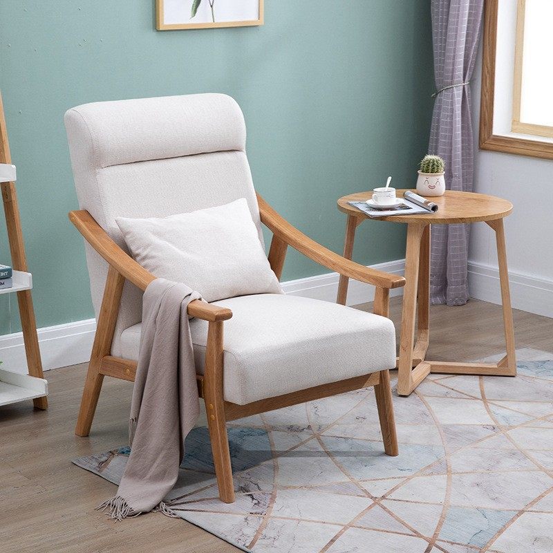 靠背单人沙发椅轻奢高端实木躺椅客厅阳台休闲椅酒店客房接待桌椅,住宅家具,沙发椅,淘宝优惠券,粉丝福利购,淘宝优惠卷