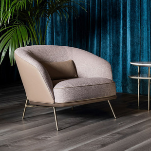 意式轻奢扶手椅休闲沙发单椅 luxury Furniture armchair factory