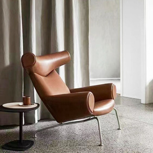 定制公牛椅0X Chair Ottoman设计师客厅休闲单人沙发椅真皮躺椅