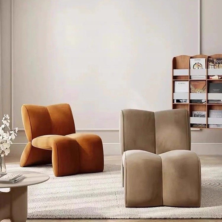 轻奢现代客厅设计师单人懒人沙发椅酒店美容院休息接待阳台休闲椅,住宅家具,沙发椅,淘宝优惠券,粉丝福利购,淘宝优惠卷