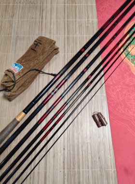 抱月硬调21尺/6.3米日本D家二手并继杆户外水库野钓台钓鱼竿手杆