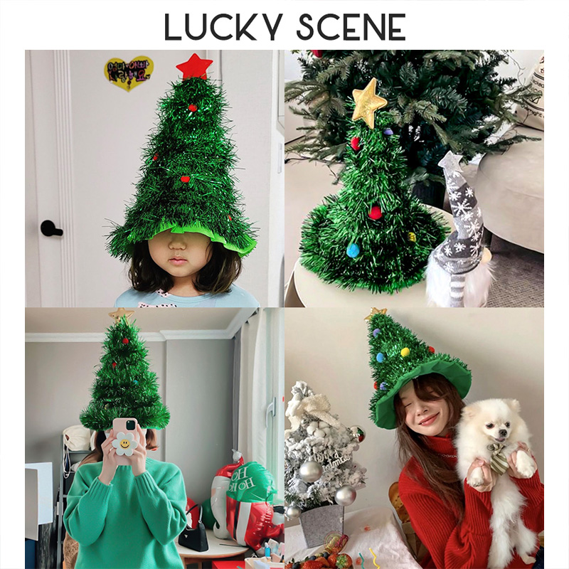 吉祥道具圣诞节帽子超大圣诞雨丝