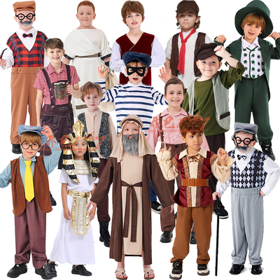 男童精灵穷人富人侠客六一表演服