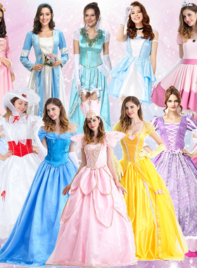 爆款服装女公主成人cosplay新款白雪公主成人服化妆舞会连衣裙