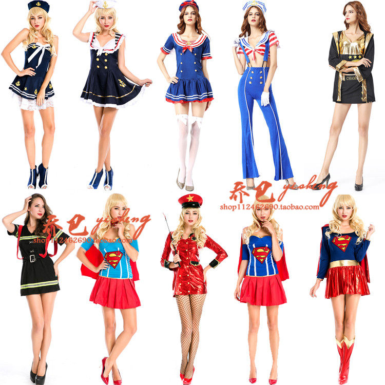 万圣节cosplay性感女超人服DS夜场成人派对演出服装 女战士连衣裙