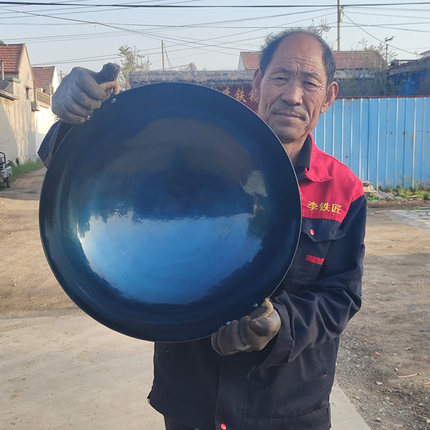 章丘手工铁锅官方旗舰双耳锅不粘锅炒菜锅锻打老式大铁锅炒锅家用