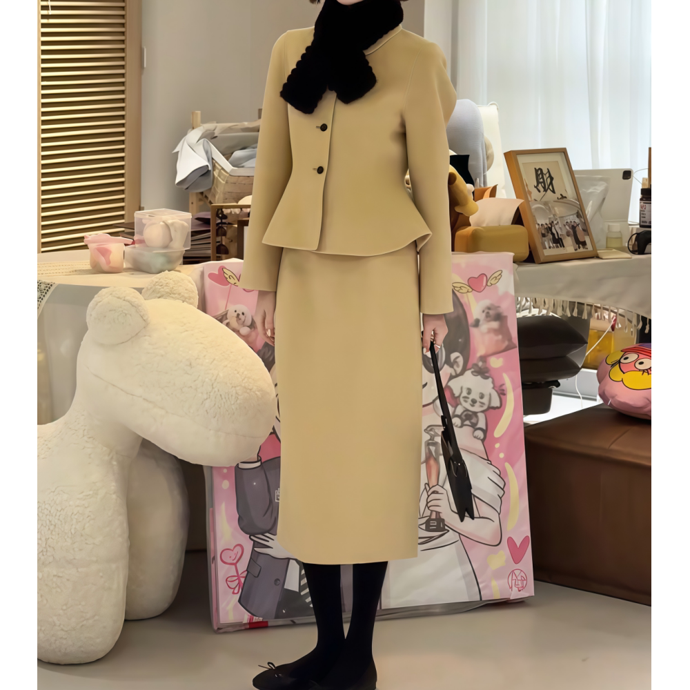 高级感优雅小香风女士通勤套装裙