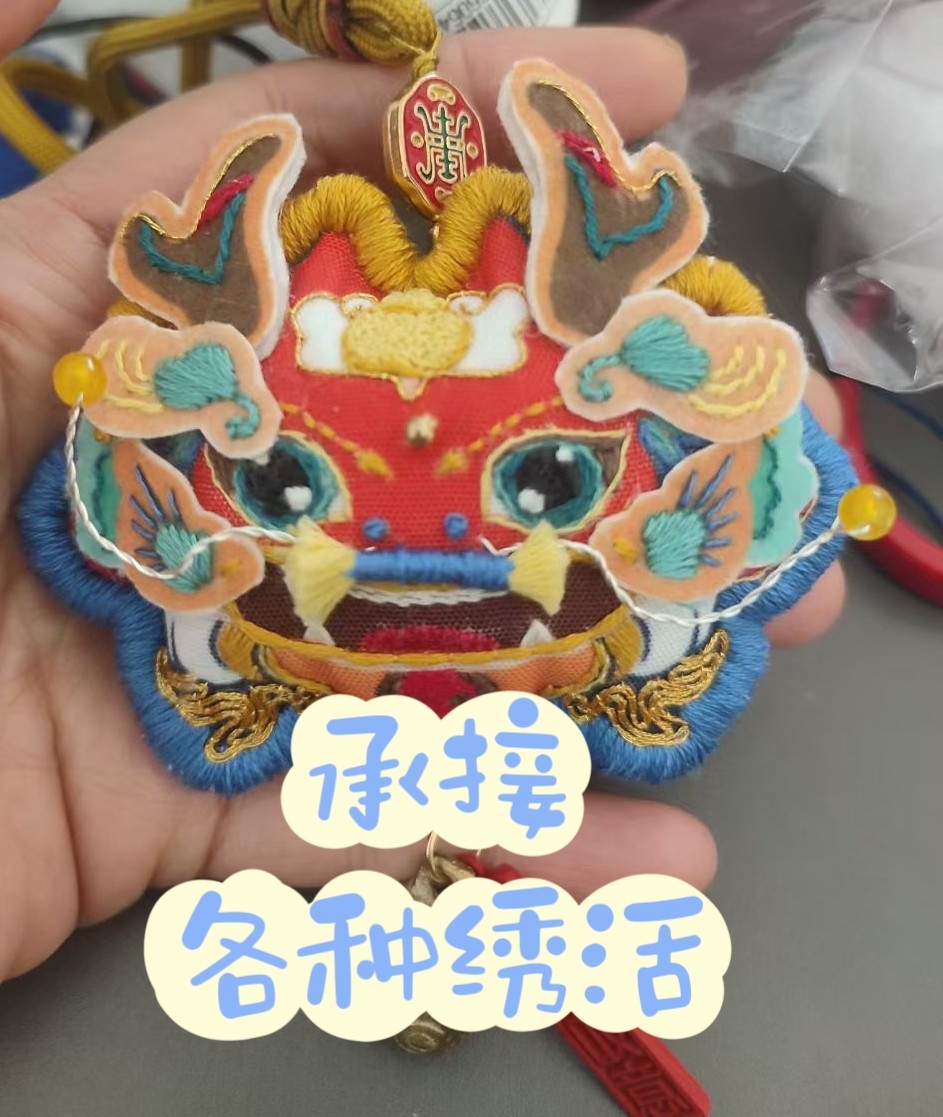 代绣十字绣刺绣钩织毛线围巾纯手工制作男女朋友礼物