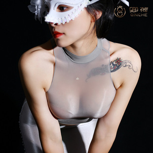 912针油光上衣薄性感丝袜紧身背心油亮塑型女士内衣无痕