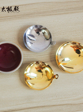 小油碟陶瓷油灯迷你小巧酥油灯祠堂家用复古长明灯朱红佛灯供灯