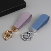 新款 高品质小羊纹钥匙扣女汽车钥匙扣简约钥匙扣皮质钥匙链钥匙绳