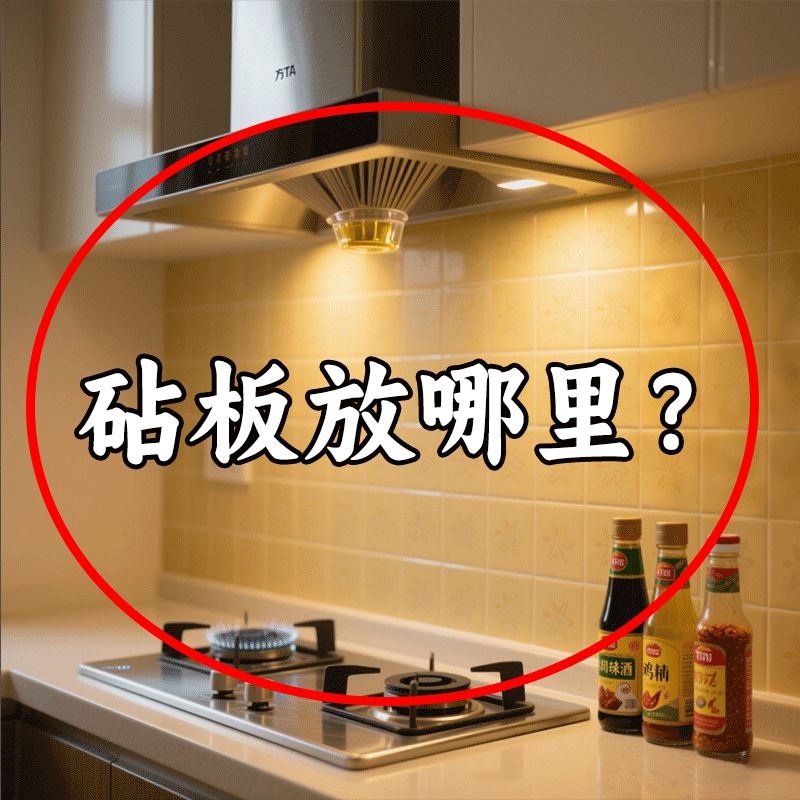 吸盘壁挂砧板架免打孔家用多功能厨房置物架收纳菜板厨房锅盖架