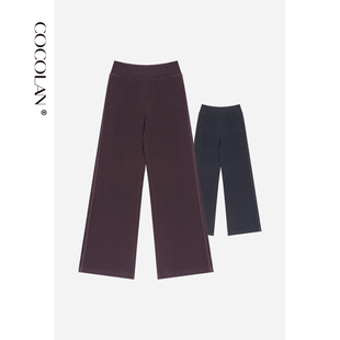 lu系 女卫衣休闲裤 裤 莱赛尔天丝兔毛直筒裤 Q58KZ228 子 COCOLAN