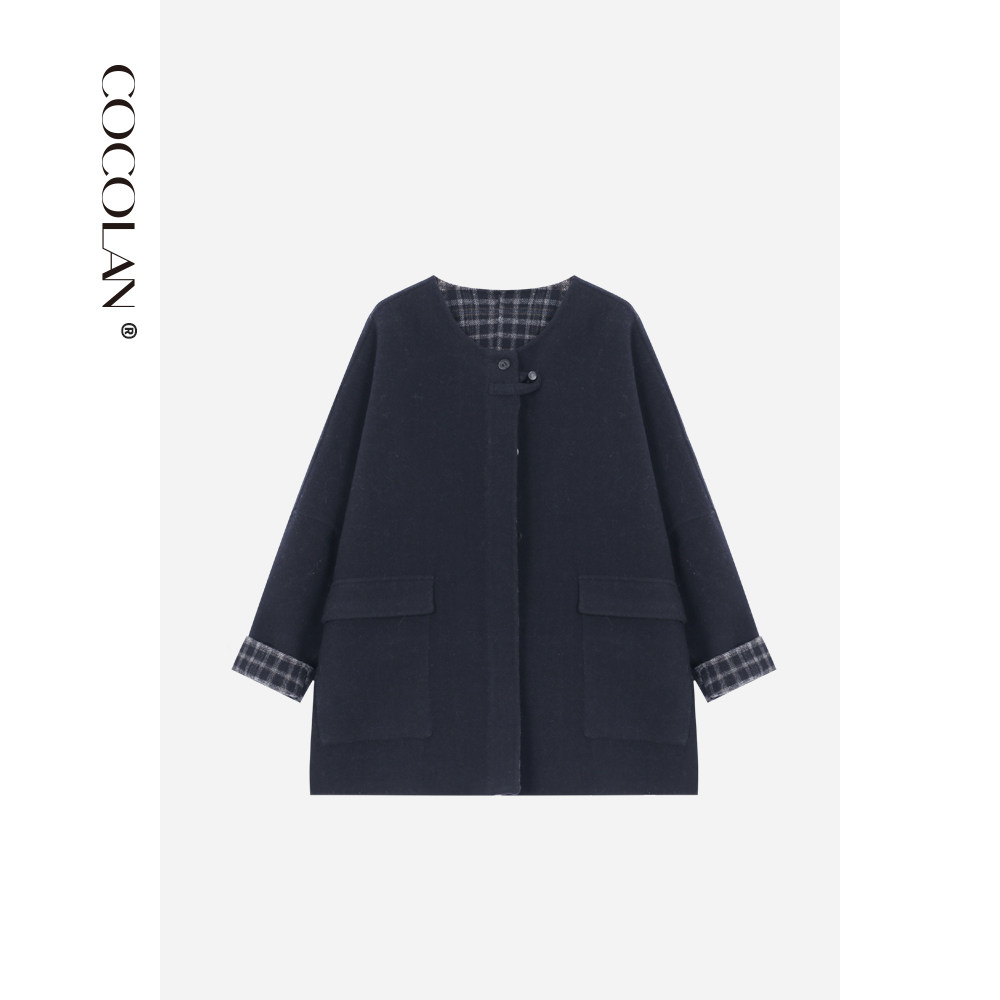 COCOLAN【玛格丽】100绵羊毛双面呢大衣女CL8DY1217