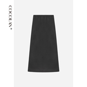 COCOLAN A字裙黑色直筒半身裙休闲显瘦裙子女 新款 黑蔷 2025秋季