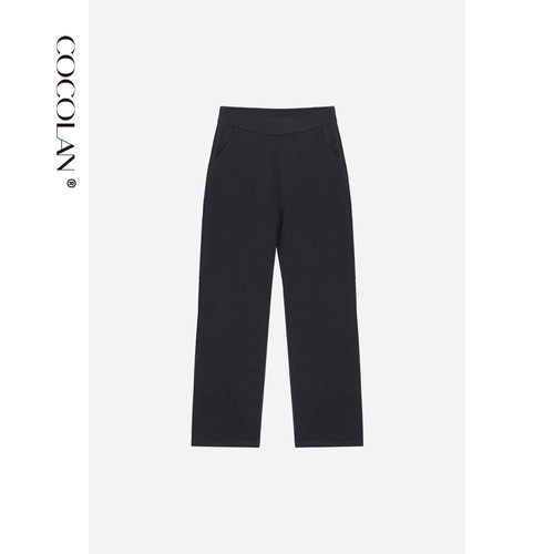 COCOLAN【塑型裤-直筒】90白鹅绒小黑裤休闲直筒裤女CL8K1202