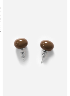 COCOLAN豆豆珍珠耳钉气质高级感朱砂红显白耳环CL6EH0903