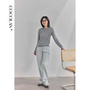 浅蓝色牛仔裤 宽松水洗休闲裤 CL6K775 如盐 77七老板