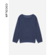 COCOLAN 女宽松套头针织T恤上衣CL1TX2636 石青 绵羊毛罩衫