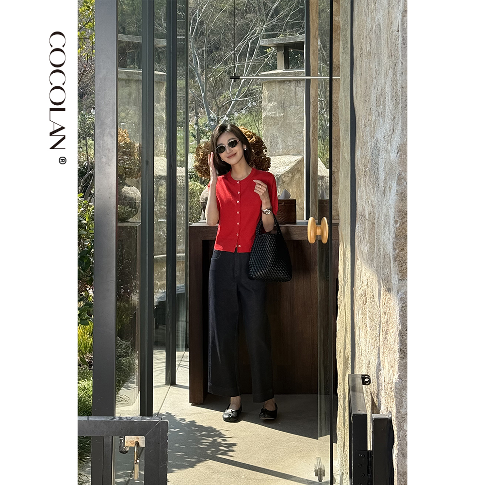 77七老板八分女牛仔裤