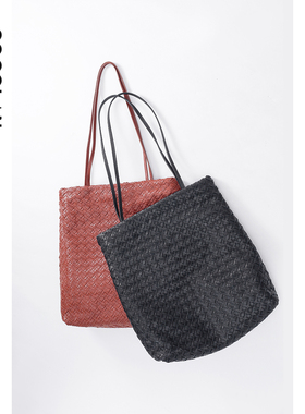 COCOLAN100山羊皮全手工编织托特包CL1B6331