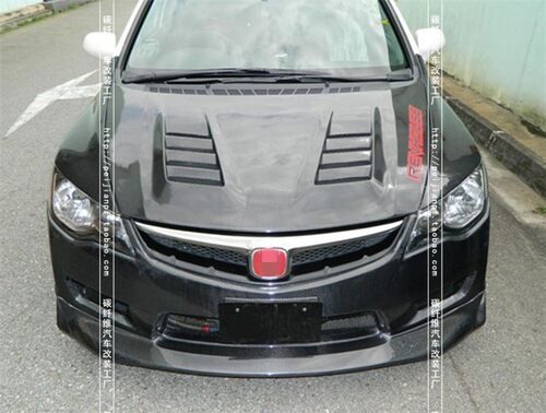 适用于本田思域FD2碳纤维前唇CIVIC改装侧裙后唇尾唇风口大小包围