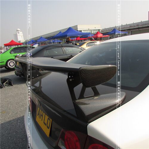 适用于本田思域FD2碳纤维尾翼CIVIC FD1改装无限款定风翼扰流包围