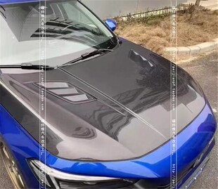 适用本田十一代思域碳纤维机盖11代CIVIC FE1改装开孔引擎盖头盖