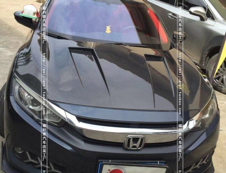 適用于本田十代思域改裝開孔碳纖維機蓋 16~19思域開孔碳纖引擎蓋在類目 汽車/用品/配件/改裝, 汽車零配件, 汽車包圍中 - 來自Buy2taobao.com提供專業的淘寶代購服務