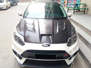 ST改装 适用于福特福克斯碳纤维机盖Focus 开孔引擎盖机头盖大包围
