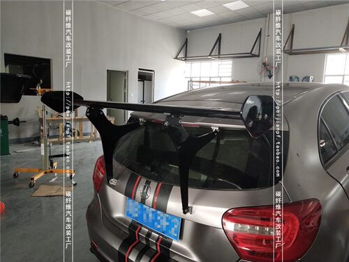 适用于奔驰A45碳纤维尾翼W176 GLA45改装赛道版大尾翼定风翼扰流