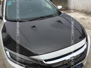 适用本田十代思域碳纤维机盖CIVIC FK7 FK8改装GTR开孔引擎盖头盖