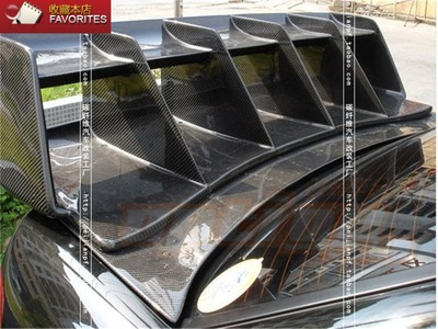 适用于斯巴鲁翼豹8代碳纤维尾翼7 9代改装WRC定风翼扰流板小包围