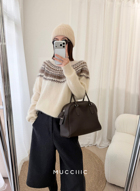 【12/09 20:00】MUCCHIC/北欧风费尔岛拉毛羊毛毛衣